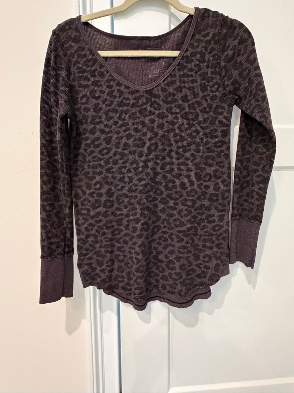 We The Free Women's Browm Leopard V-Neck Long Sleeve Top